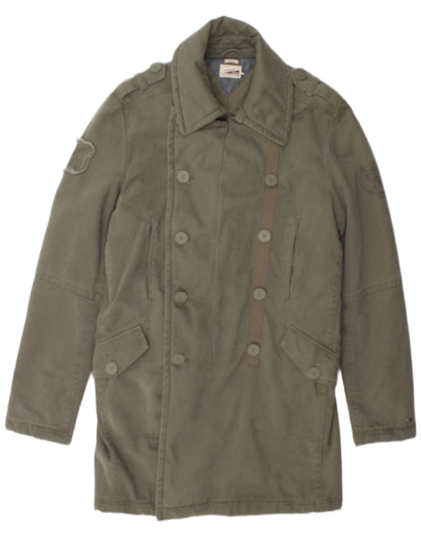 Tommy Hilfiger Abrigo de doble botonadura Heritage para hombre UK 40 Large Khaki