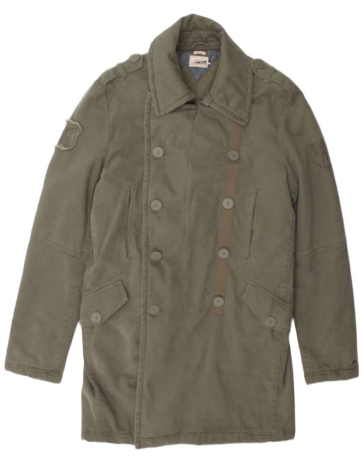 Tommy Hilfiger Abrigo de doble botonadura Heritage para hombre UK 40 Large Khaki