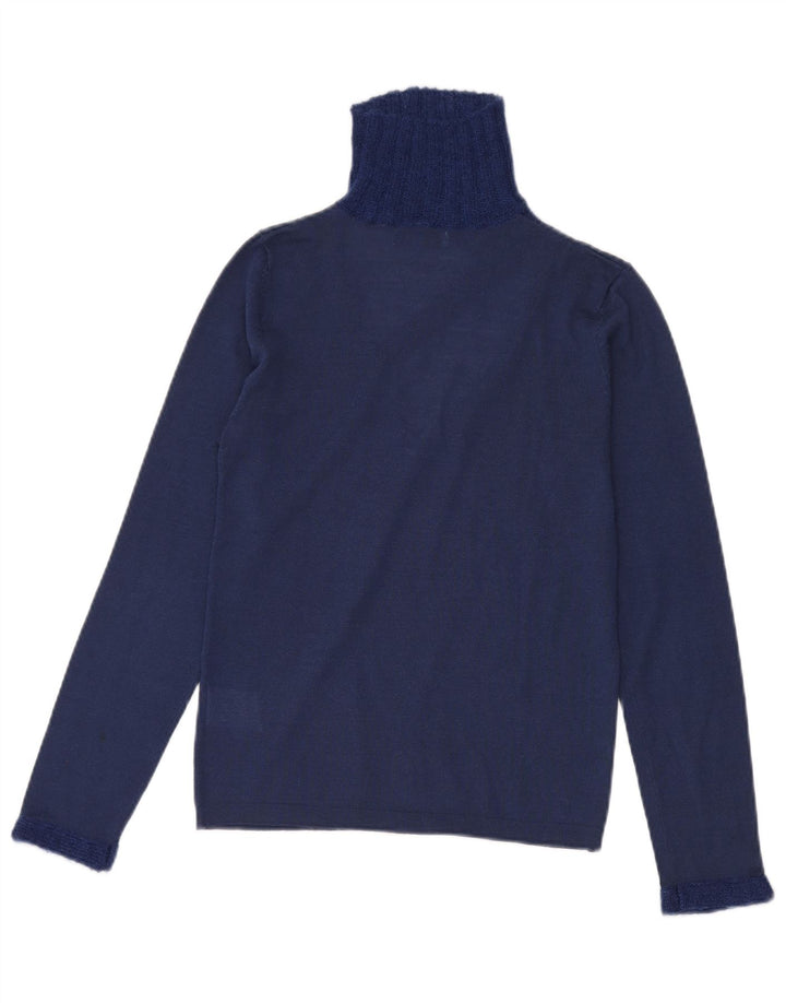 Guess suéter marciano con cuello de tortuga para mujer US 3 pequeño azul marino lana