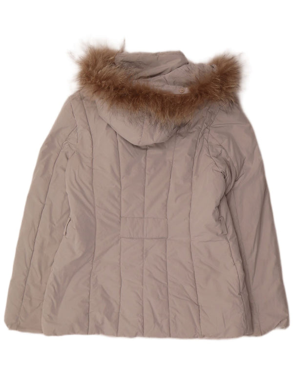 Sergio Tacchini Chaqueta acolchada con capucha para mujer US 14 XL Poliéster gris