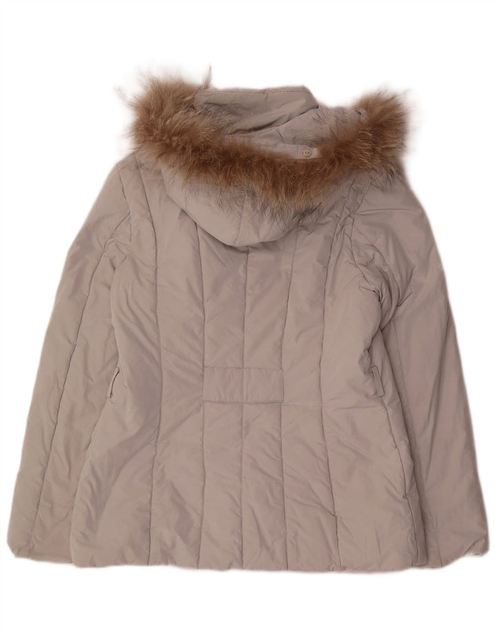 Sergio Tacchini Chaqueta acolchada con capucha para mujer US 14 XL Poliéster gris