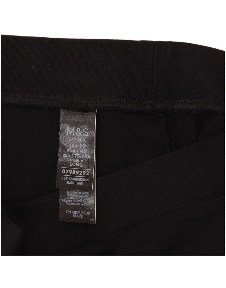 Marks & Spencer Leggings para mujer UK 12 Medium Viscosa negra