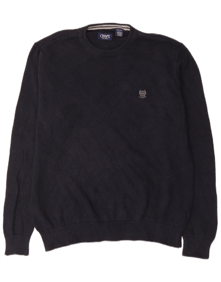 Chaps Suéter de cuello redondo para hombre XL Algodón negro