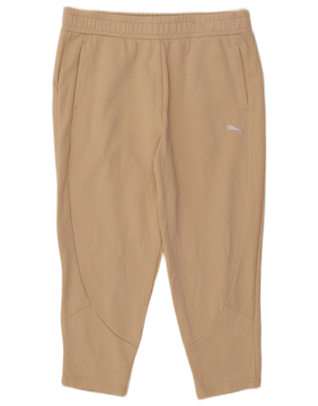 PUMA Pantalones de chándal capri para mujer UK 14 Large Beige Cotton