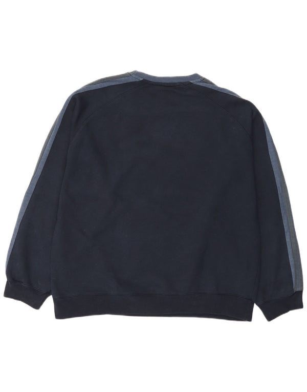 DUNLOP Sudadera gráfica para hombre Jumper XL Azul marino Colorblock Algodón
