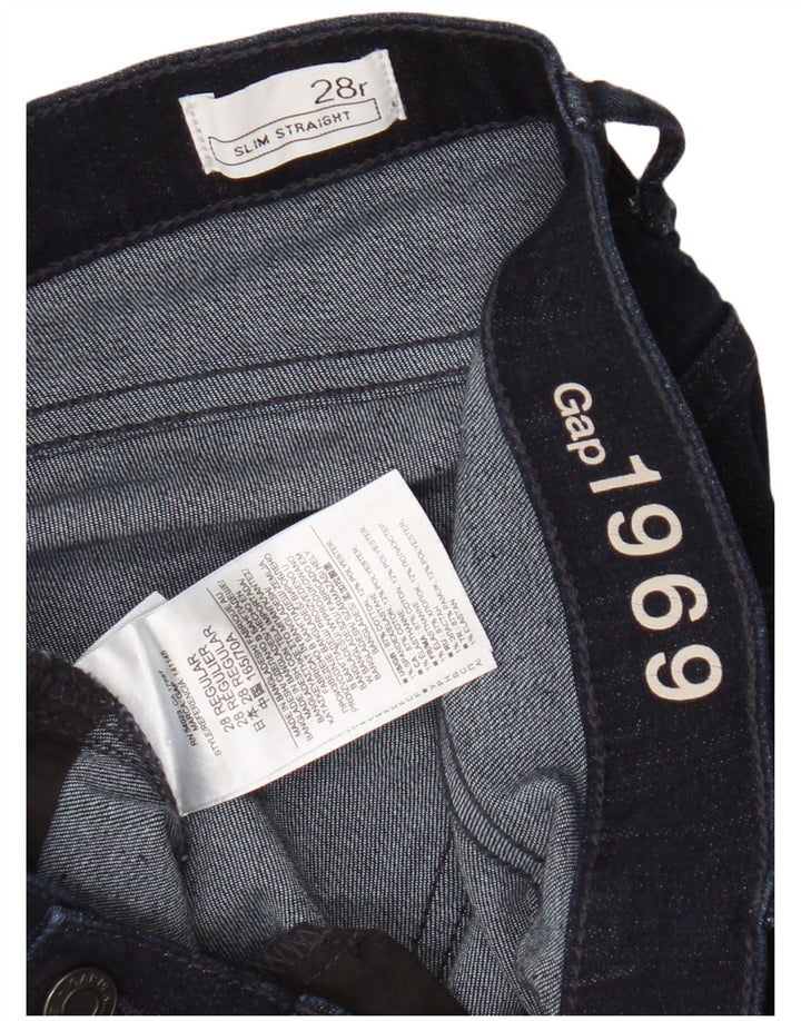 Vaqueros Gap Mujer Slim Rectos W28 L32 Algodón Azul Marino