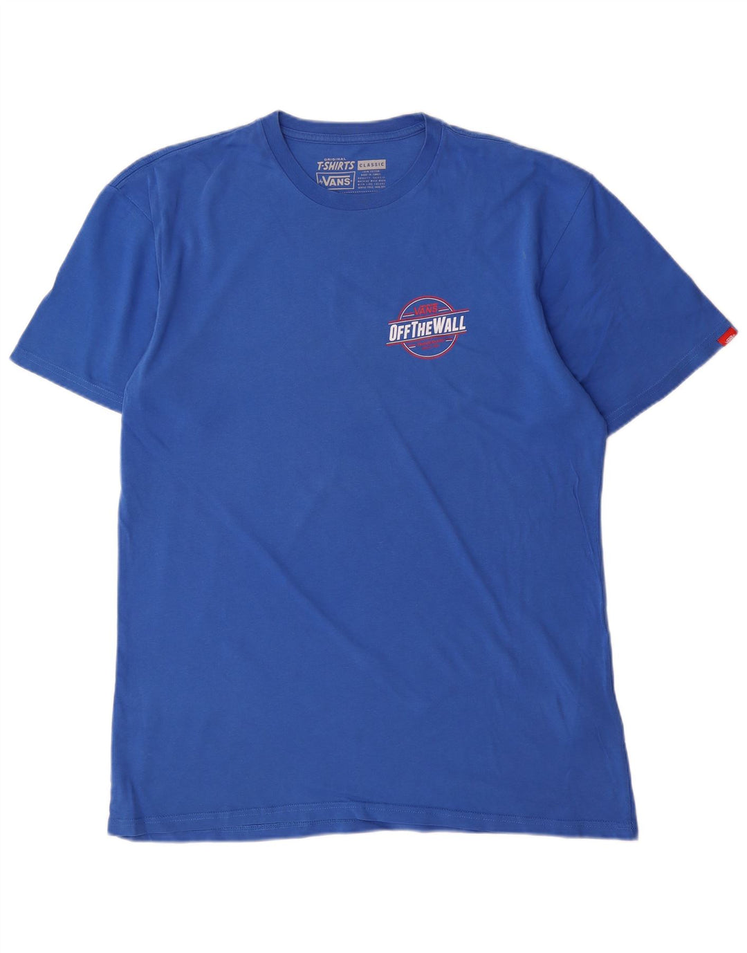 VANS Camiseta clásica con gráfico para hombre, talla grande, algodón azul