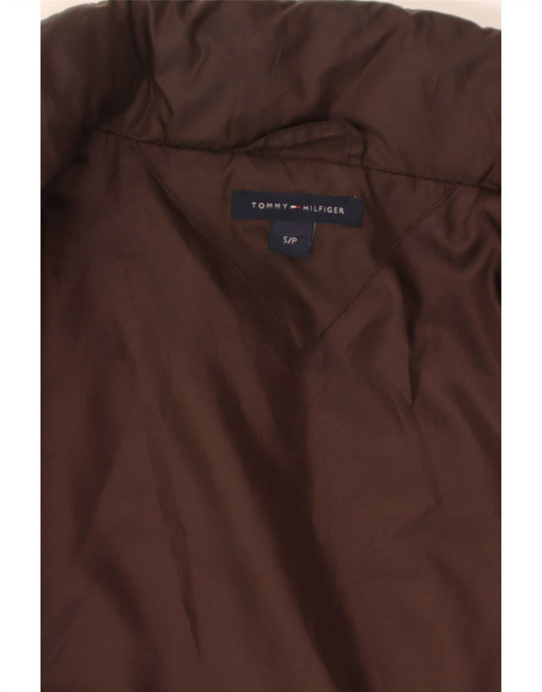 Tommy Hilfiger Chaqueta Bomber Acolchada para Mujer UK 10 Small Marrón Poliéster