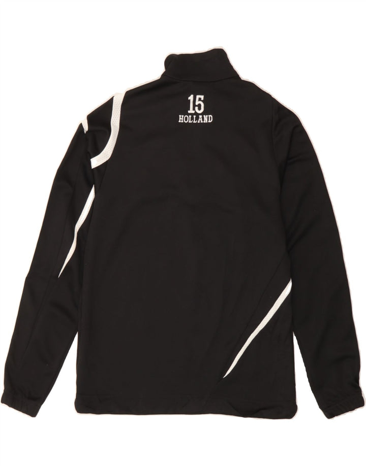 ADIDAS Boys Climacool Zip Neck Sweatshirt Jumper 13-14 Years Black Vintage Adidas and Second-Hand Adidas from Messina Hembry 