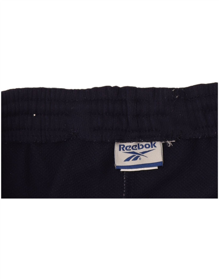 Reebok - Pantalón de chándal gráfico para hombre, talla grande, poliéster, azul marino