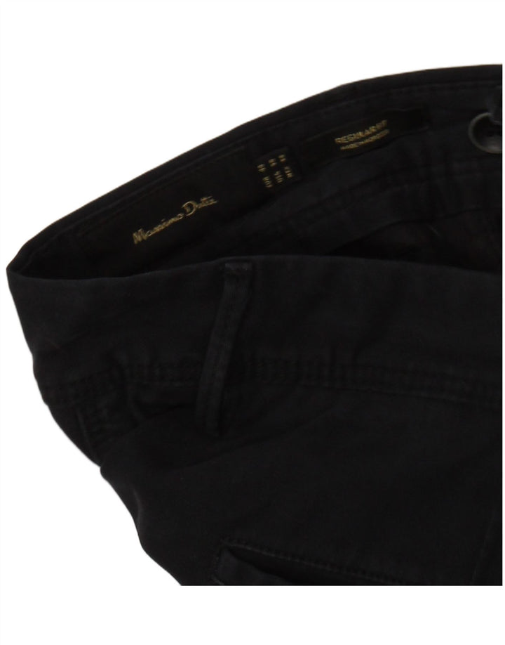 MASSIMO DUTTI Pantalón chino de corte regular para hombre EU 44 Large W34 L31 Negro