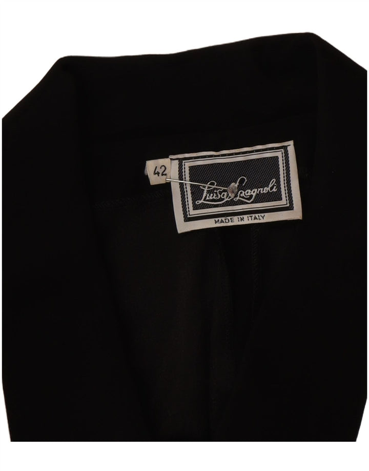 Luisa Spagnoli Vestido camisero con lazo frontal para mujer IT 42 Mediano Negro