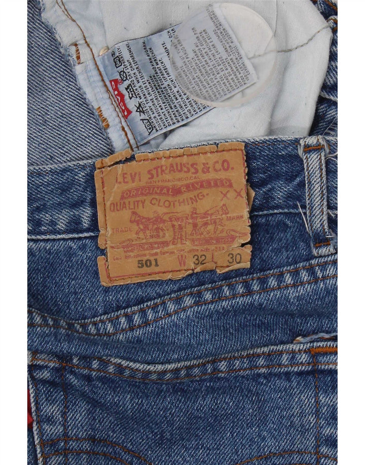 Vaqueros Levi's Mujer 501 Rectos W32 L30 Algodón Azul