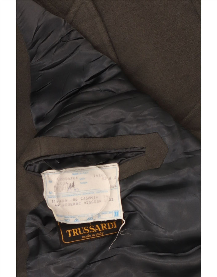 Trussardi Abrigo Cruzado Hombre IT 52 XL Lana Caqui