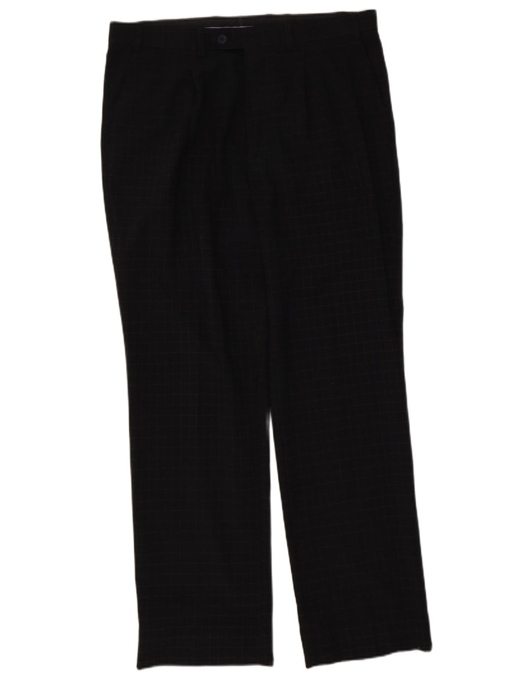 Marks & Spencer Pantalón de traje recto azul Harbor para hombre W36 L31 Navy Check