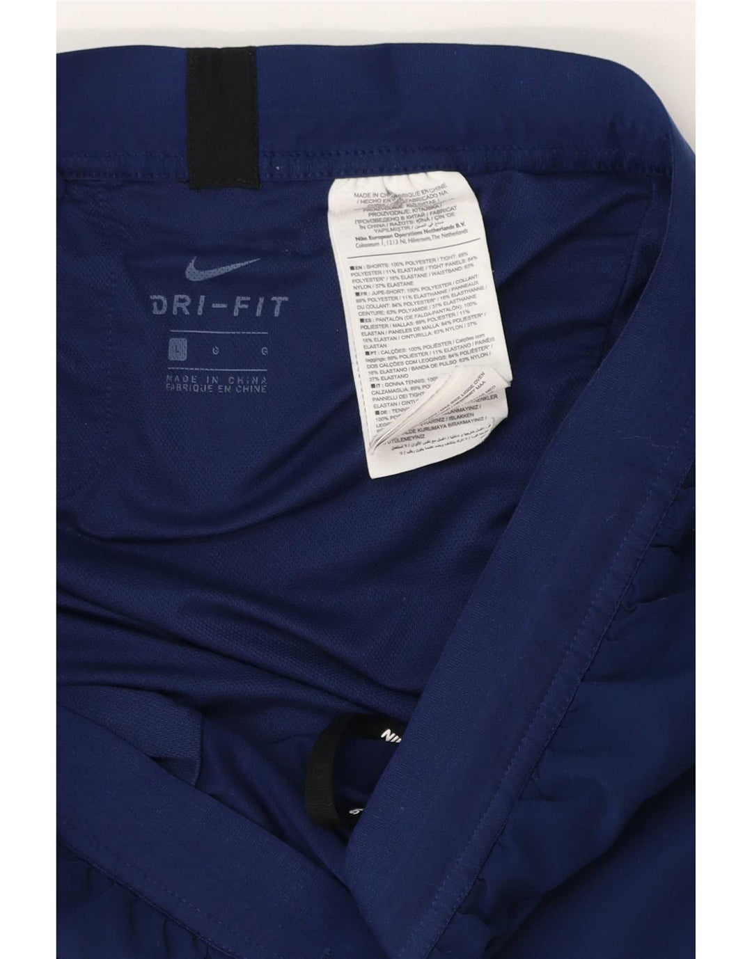 Nike - Pantalones cortos deportivos Dri Fit para mujer, talla 40, talla grande, poliéster, color azul marino