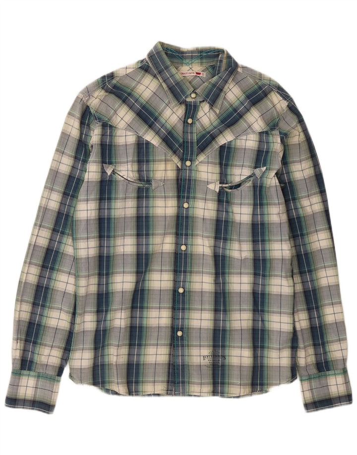 Camisa Levi's para hombre de algodón a cuadros azules grandes