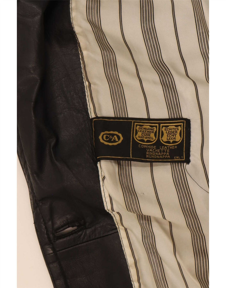 C&A Abrigo de cuero para mujer UK 40 XL Negro