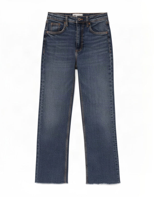 Zara Jeans Rectos Cortos Para Mujer EU 32 2XS W22 L25 Azul