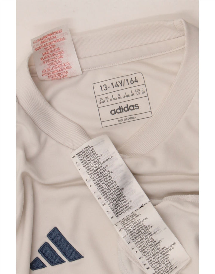 Adidas Camiseta Aeroready para niño 13-14 años Blanco Poliéster