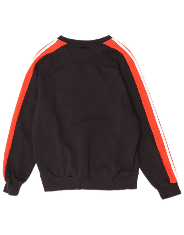 Adidas Mujer Graphic Sudadera Jumper UK 10 Small Black Colourblock