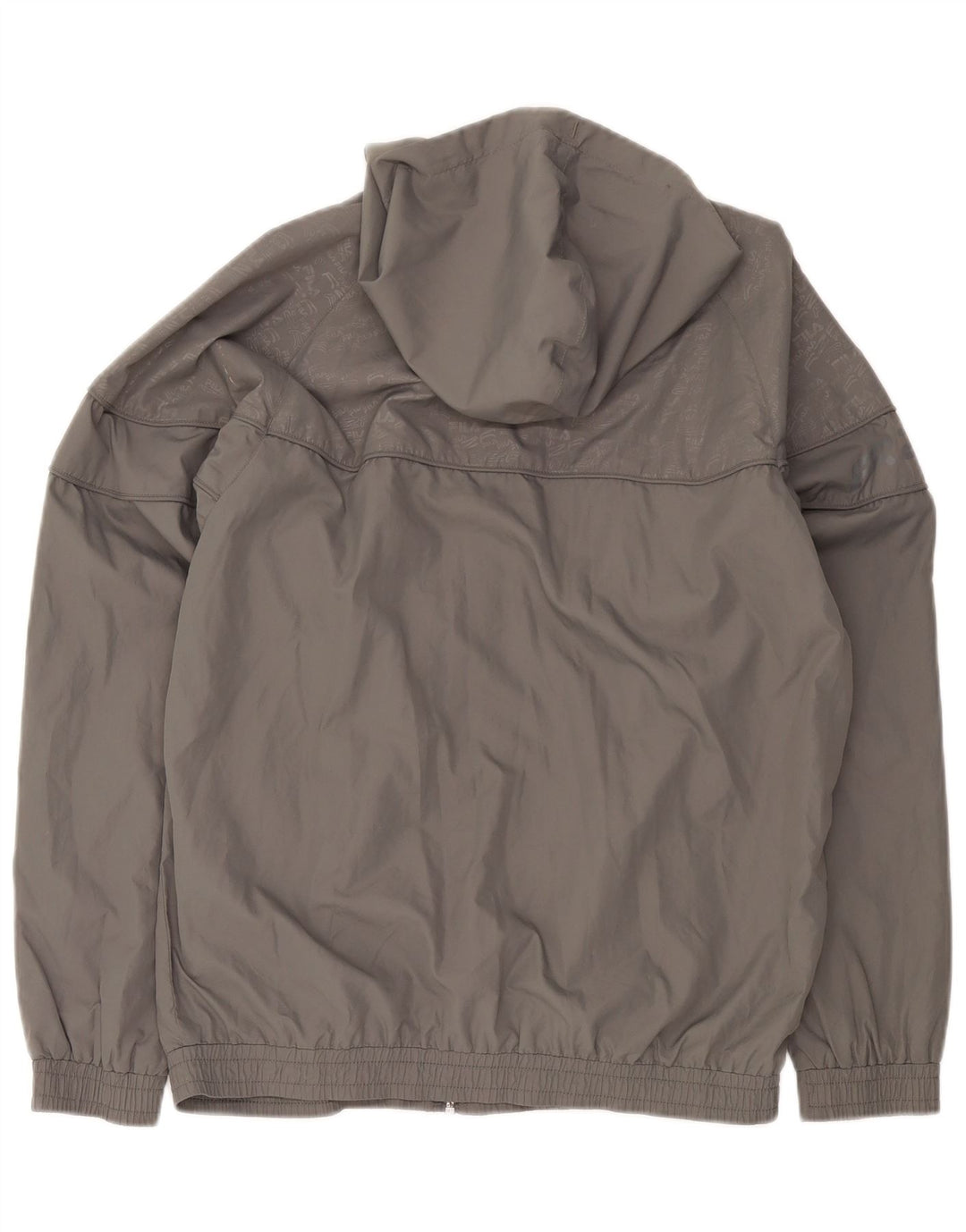 Fila Mens Graphic Hooded Chándal Top Chaqueta Pequeña Poliéster Gris