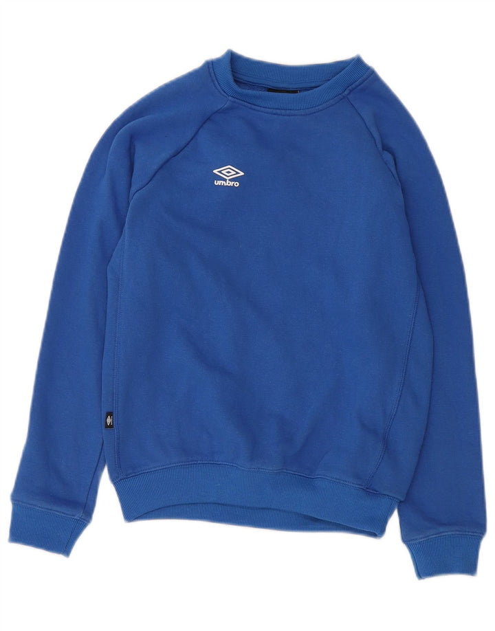 UMBRO Sudadera para niño Jumper 9-10 años Azul Medio Algodón