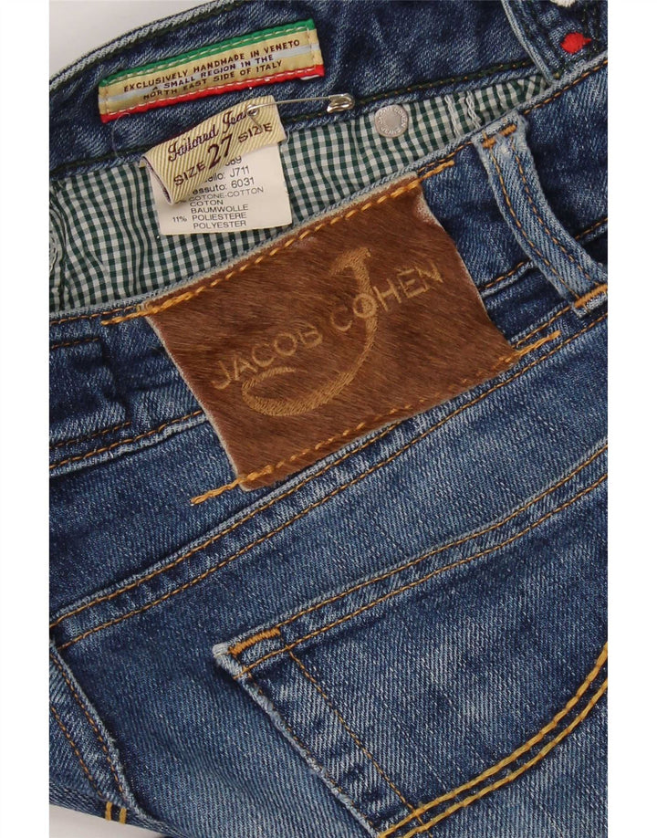 Jacob Cohen Vaqueros ajustados para mujer W27 L34 Algodón azul