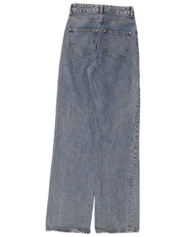Zara Vaqueros De Cintura Alta Para Mujer EU 34 2XS W24 L34 Azul
