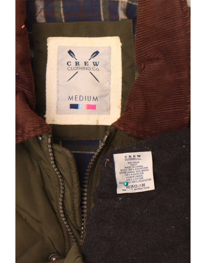Crew Clothing Chaqueta acolchada para hombre UK 38 Poliéster verde medio