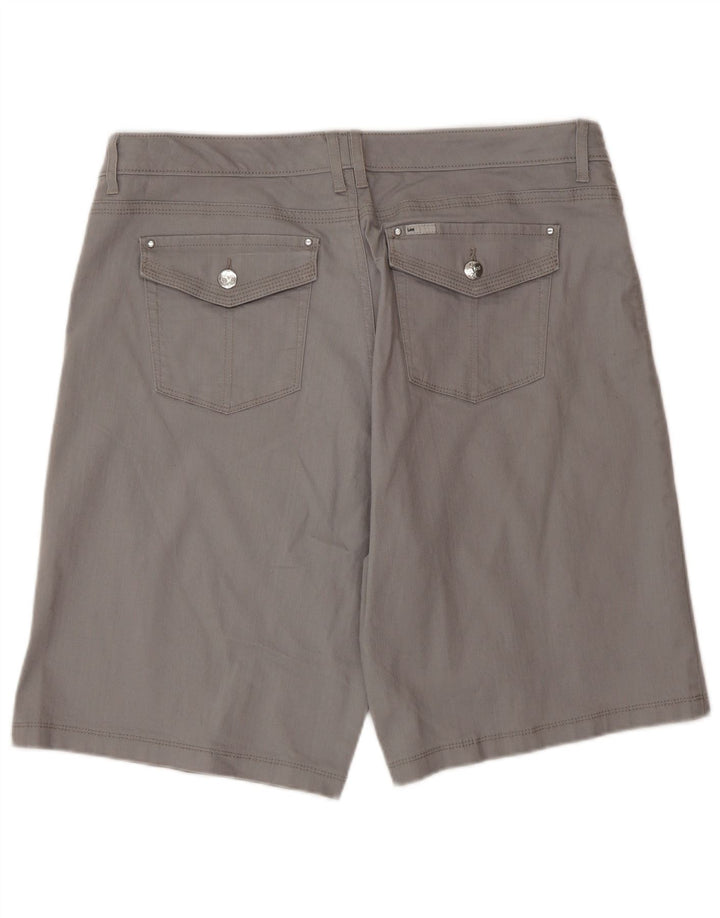 LEE Pantalones cortos casuales delgados secretos para mujer W40 2XL Gris