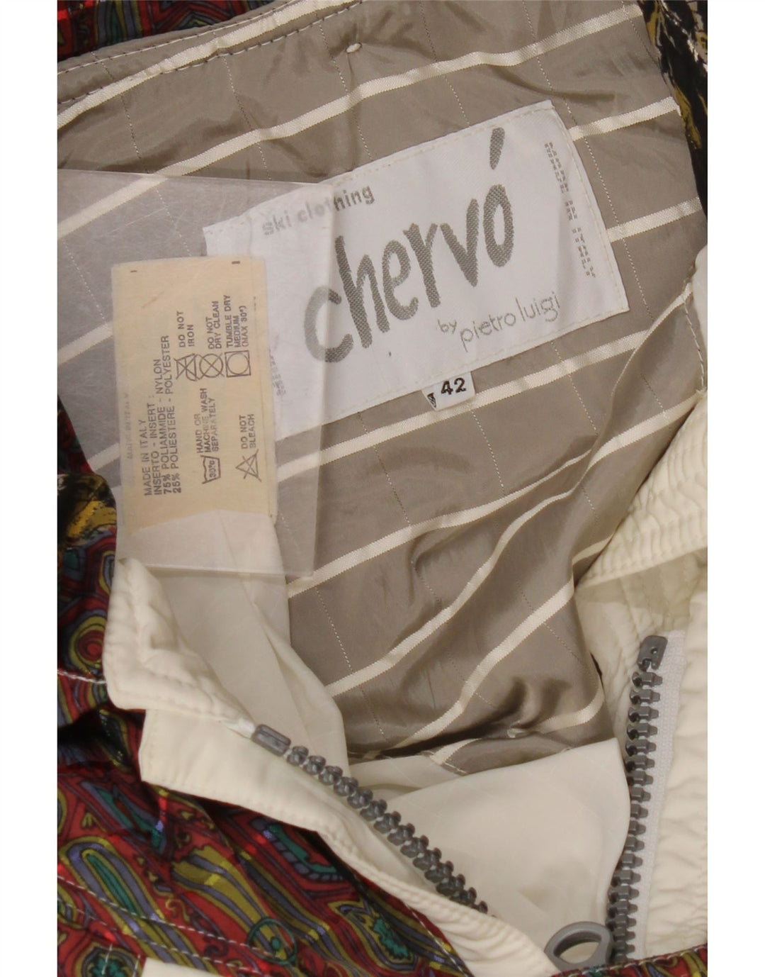 CHERVO Mono de esquí para mujer IT 42 Medium White Check Poliamida