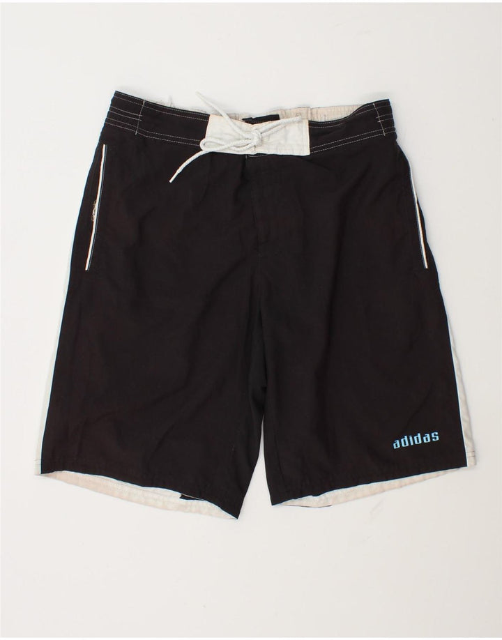 Adidas Hombre Shorts De Baño Gráficos Poliéster Color Block Mediano Negro