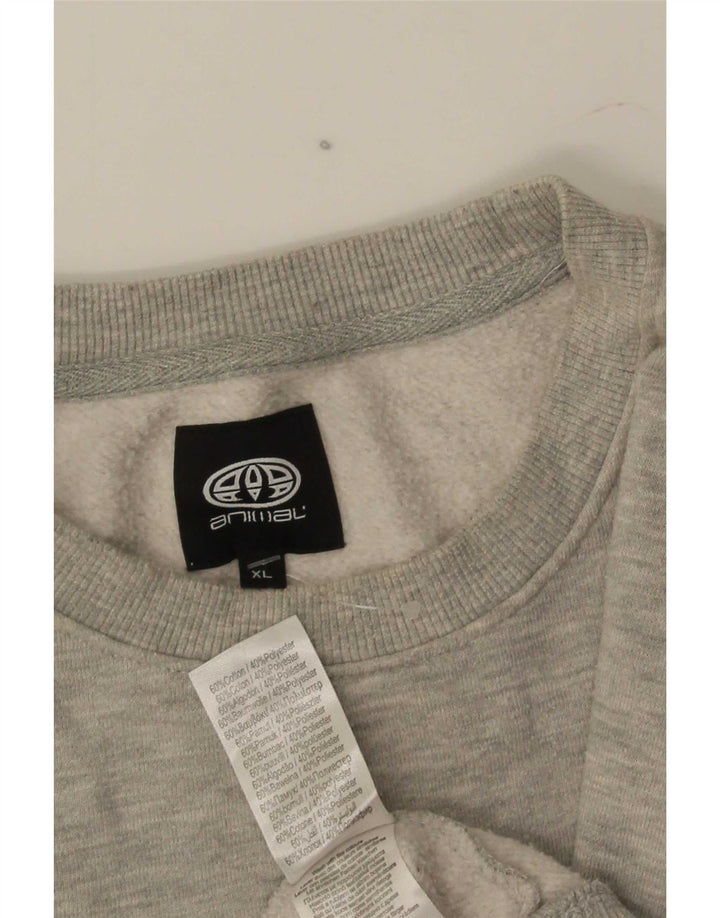 Animal Hombre Sudadera Gráfica Jumper XL Gris Algodón