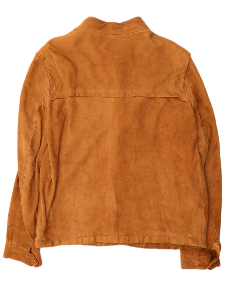 VINTAGE Chaqueta de ante para hombre IT 50 Cuero marrón grande