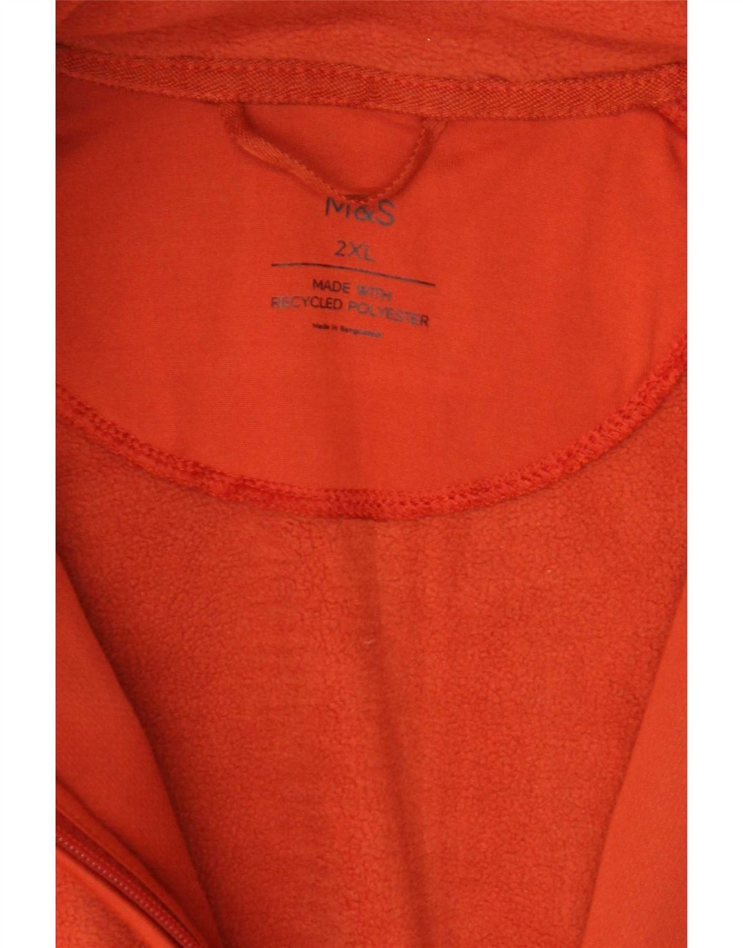 Marks & Spencer Chaqueta polar para hombre UK 44 2XL Naranja Poliéster