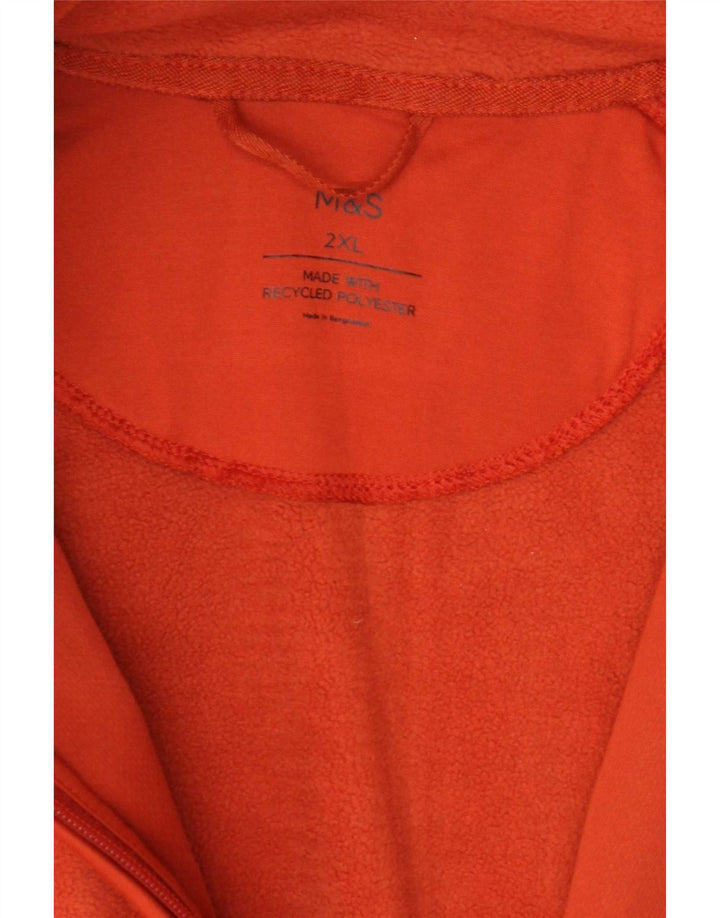 Marks & Spencer Chaqueta polar para hombre UK 44 2XL Naranja Poliéster