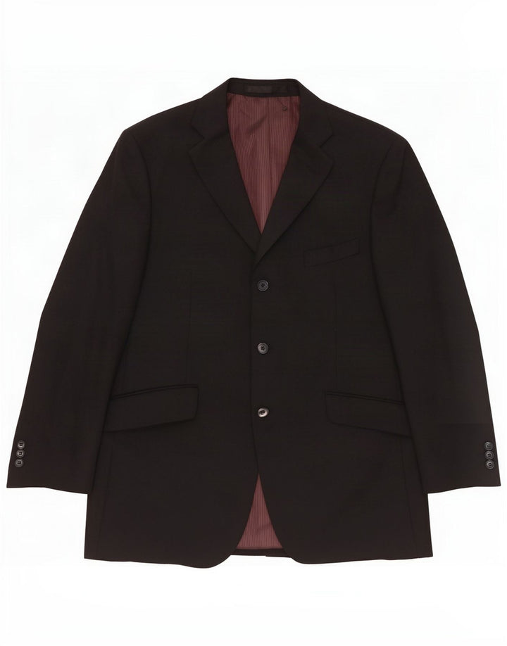 Marks & Spencer Chaqueta tipo blazer de 3 botones para hombre UK 42 Grande Poliéster azul marino