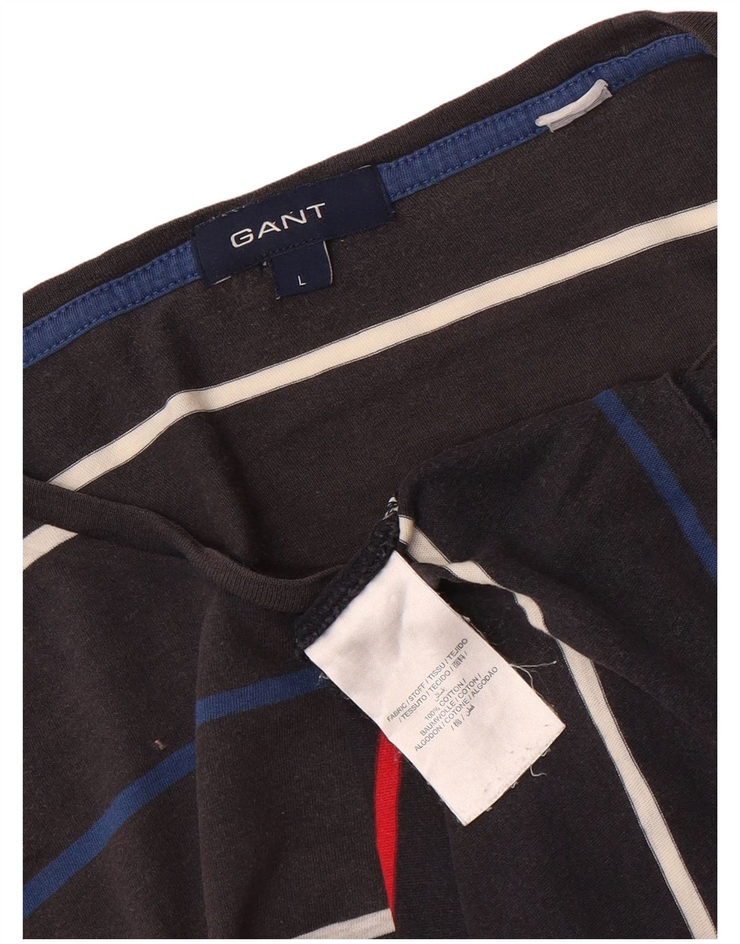GANT Camiseta Top Grande De Algodón A Rayas Gris Hombre