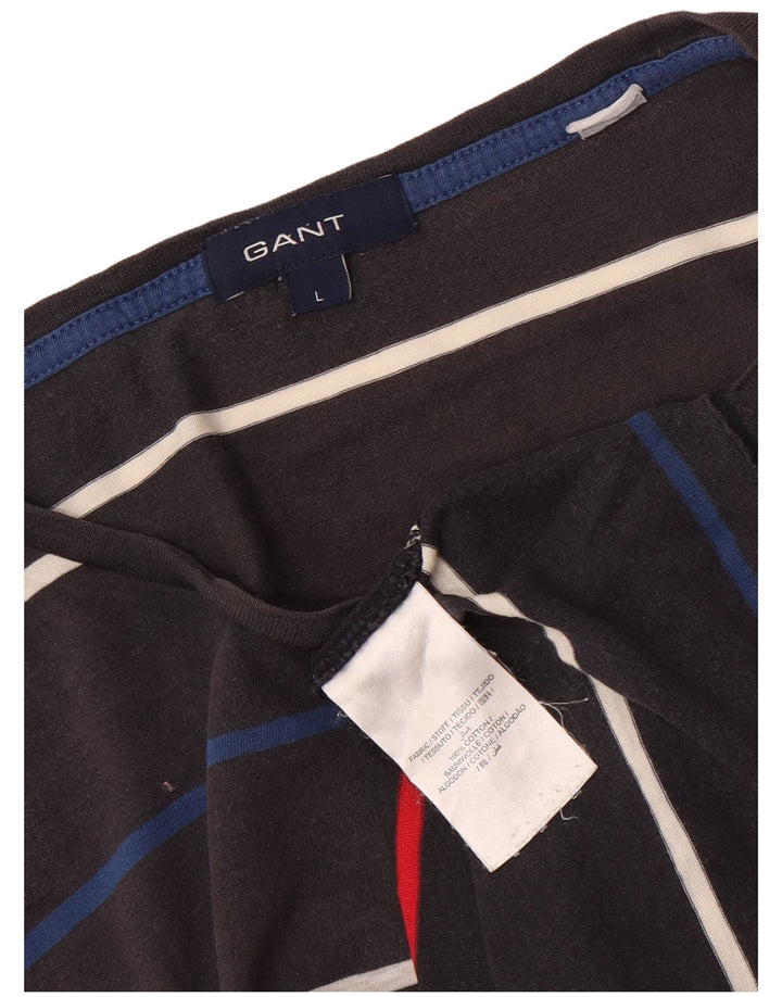 GANT Camiseta Top Grande De Algodón A Rayas Gris Hombre