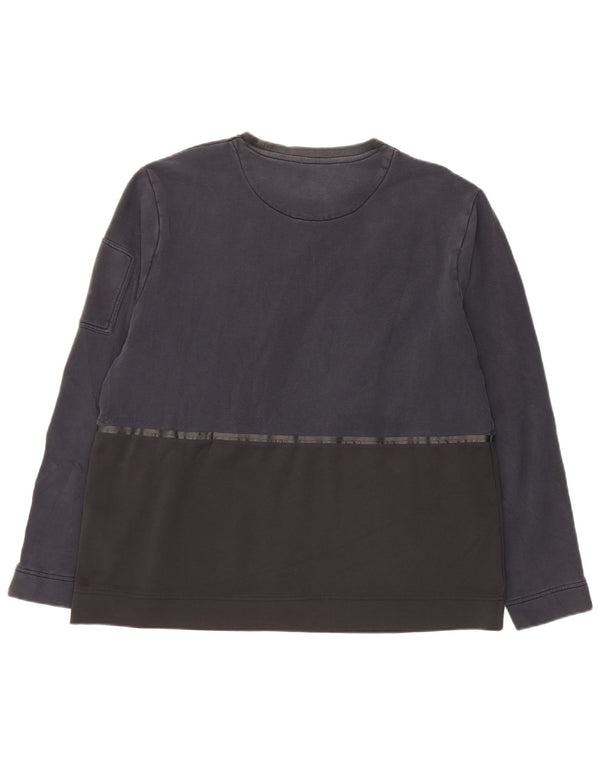 Lyle & Scott Hombre Sudadera Jumper XL Negro Colorblock Algodón