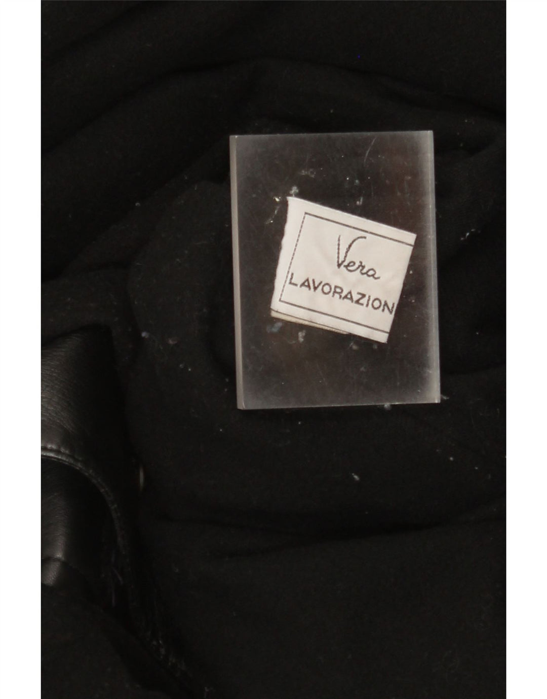 Abrigo de cuero vintage para mujer IT 42 Cuero negro medio