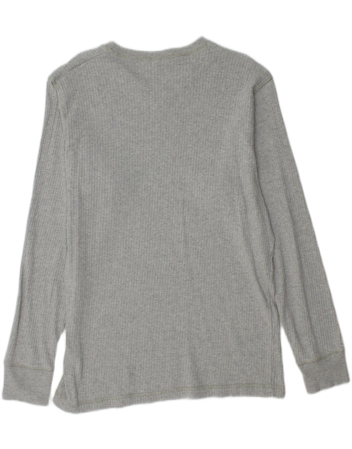 LEVI'S Camiseta de manga larga para hombre de algodón gris grande
