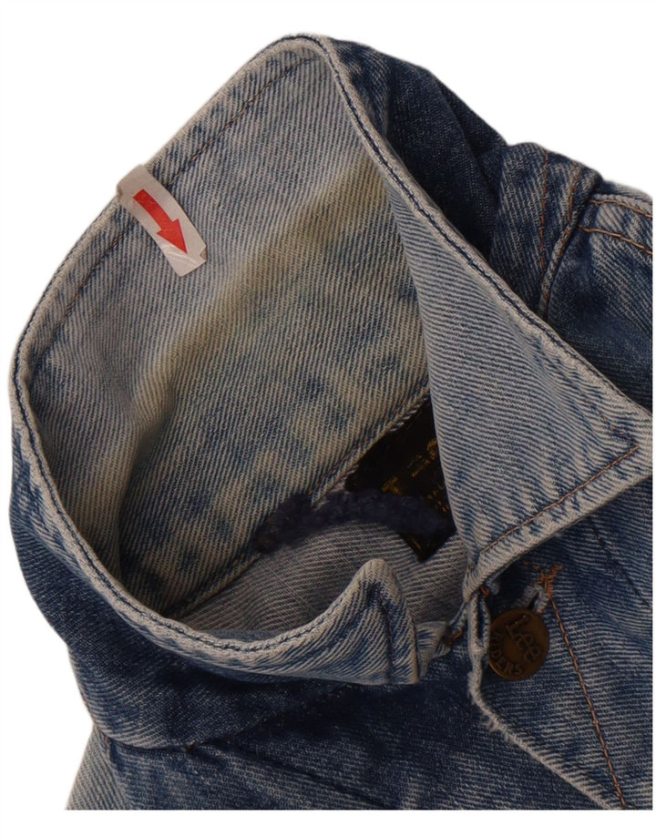 Lee Chaqueta Vaquera Corta para Mujer UK 42 Azul Medio