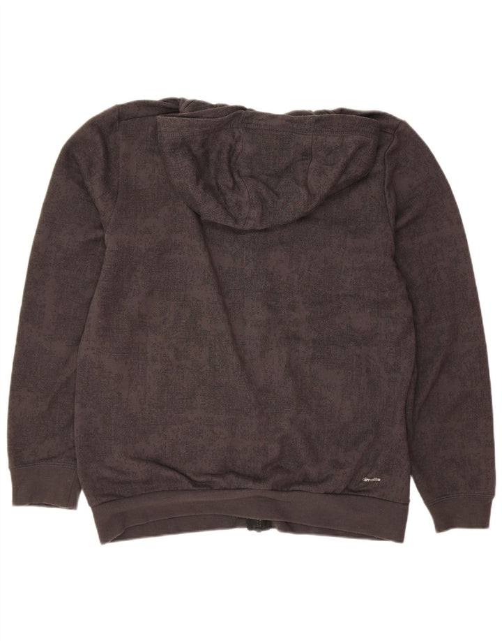 Adidas Sudadera con capucha y cremallera gráfica para niños 13-14 años Gris Poliéster