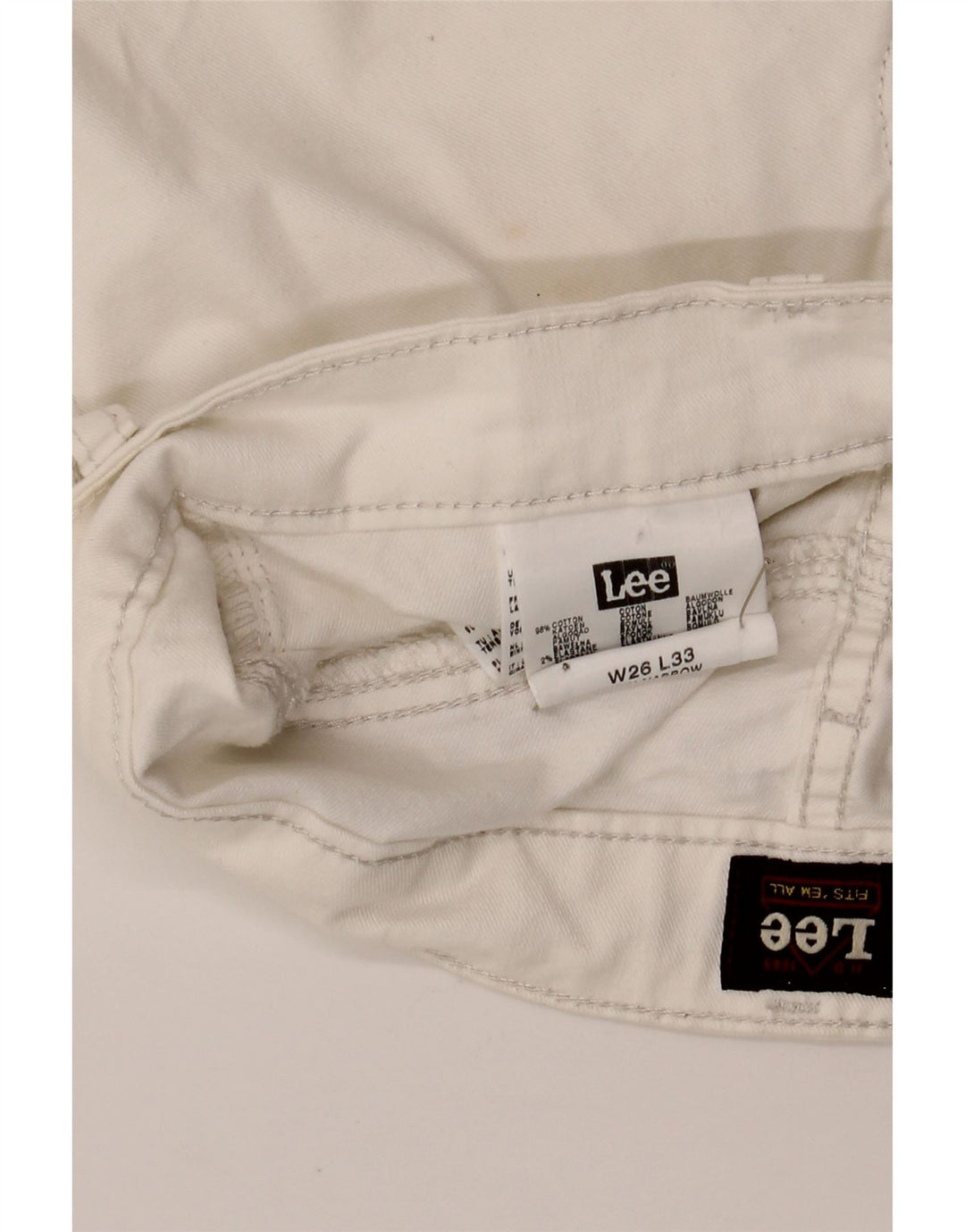 Vaqueros rectos para mujer LEE W26 L33 Algodón blanco