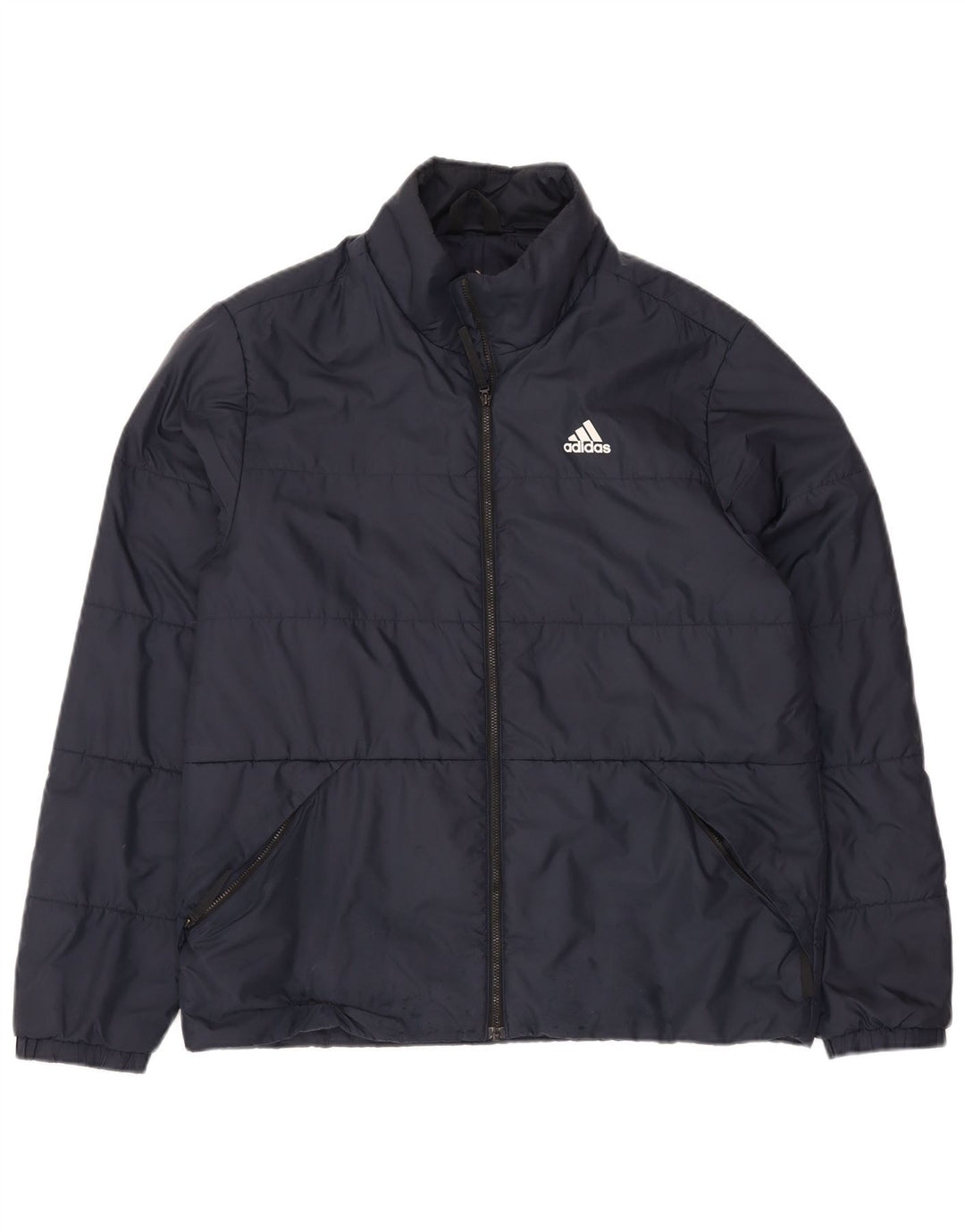 Adidas Chaqueta acolchada para hombre UK 38 Medium Azul marino Poliéster
