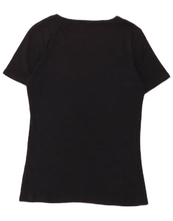MAX & CO. Camiseta gráfica para mujer Top UK 12 Medium Black Cotton