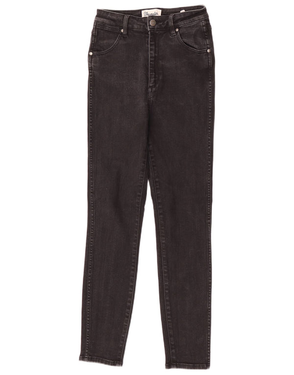 Wrangler Jeans ajustados de cintura alta para mujer US 8 Medium W24 L28 Algodón negro