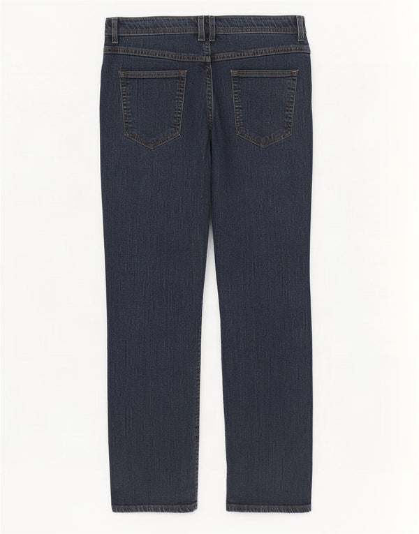 Marks & Spencer Vaqueros Rectos para Mujer UK 14 Medium W30 L30 Azul Marino